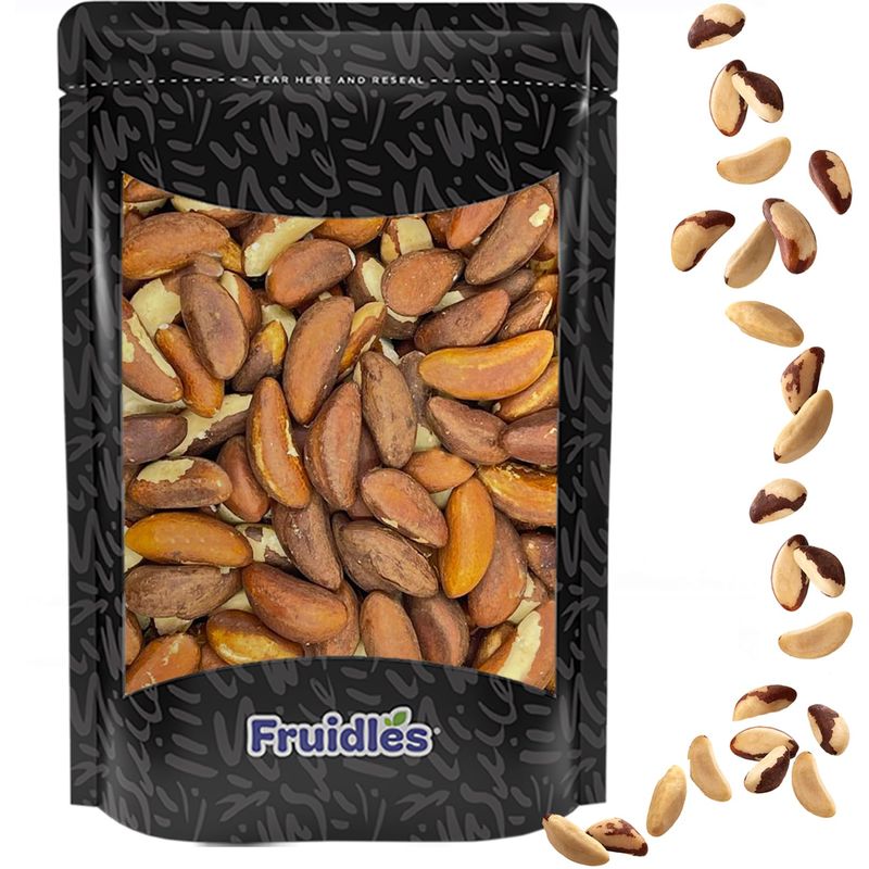 Fruidles Raw Brazil Nuts, Non-GMO, Gluten-Free, Healthy Fat, Emergancy Food, Survival Food (Half-Pound)