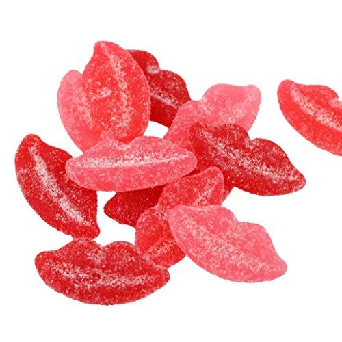 Gimbal&#39;s Fine Candies Sour Pucker-up Gummy Lips, 1 Lb, 68 Pieces, Assorted Flavors