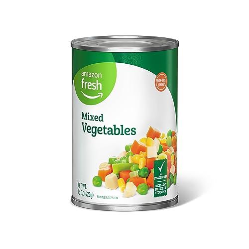 Amazon Fresh, Canned Mixed Vegetables, 15 Oz (Pack of 1)