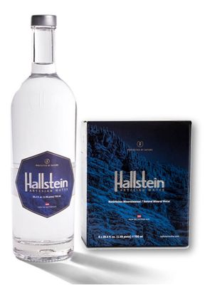 Hallstein Artesian Natural Alkaline Still Water (Non-Sparkling) - 25.4 fl oz (6 Glass Bottles)