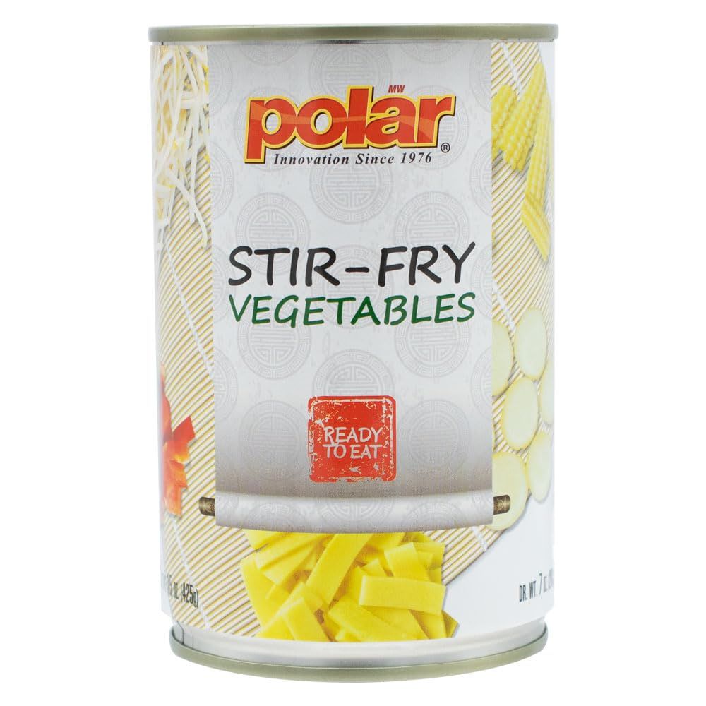 MW Polar Canned Vegetables, Stir Fry Vegetables, 15 Ounce (Pack of 12)