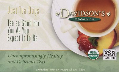 Davidson&#39;s Organics, Raspberry Cream Caramel, 100-count Unwrapped Tea Bags