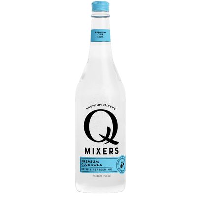 Q Mixers Club Soda, Premium Cocktail Mixer Made with Real Ingredients 750ml Bottle