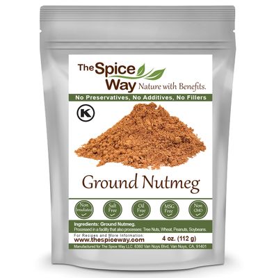 The Spice Way Ground Nutmeg - premium powder - 4 oz resealable bag