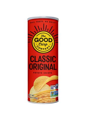 The Good Crisp Company, Original Gluten Free Potato Chips (5.6 Ounce Canisters, Pack of 8), Non-GMO, Allergen Friendly, Potato Chip Snack Pack, Gluten Free Snacks