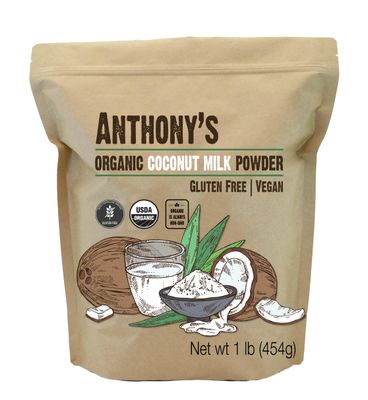 Anthony&#39;s Organic Coconut Milk Powder, 1 lb, Gluten Free, Vegan &amp; Dairy Free, Creamer Alternative, Keto Friendly