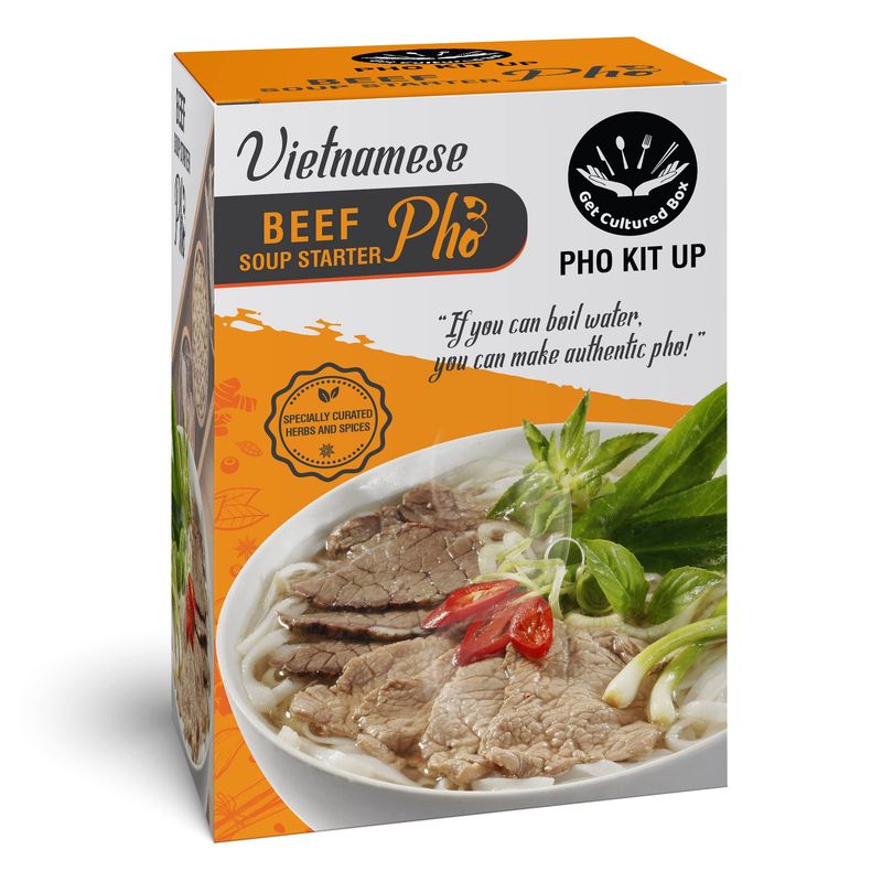 Get Cultured Box Soup Starter Herb Bags (10-12 Servings), Make Authentic Vietnamese Beef Noodle Soup Broth, Hand-Selected Asian Herbs &amp; Spices, Easy Cooking Instructions