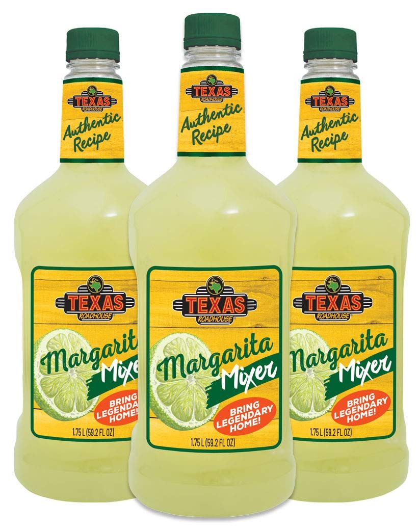 Texas Roadhouse Authentic Margarita Drink Mix, Ready to Use, 1.75 Liter Bottle (59.2 Fl Oz), Pack of 3