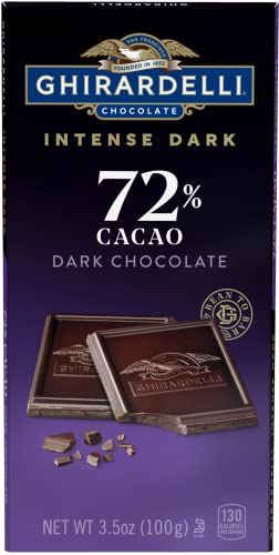 Ghirardelli Intense Dark 72% Cacao Twilight Delight Chocolate Bar, 3.5 Ounce (Pack of 12)