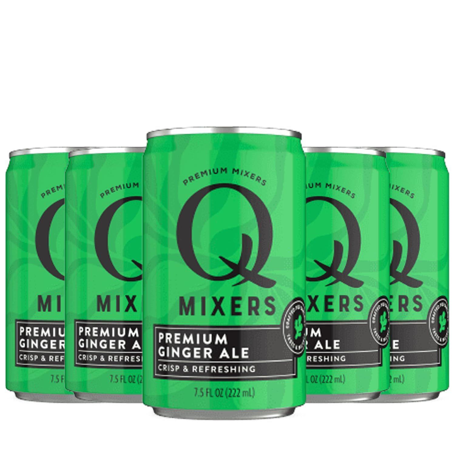 Q Mixers Ginger Ale Soda Premium Cocktail Mixer Made with Real Ingredients 7.5oz Cans | 5 PACK