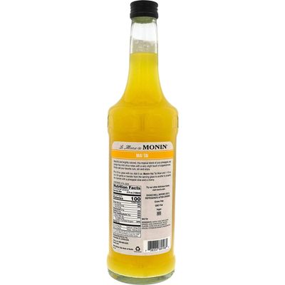 Monin - HomeCrafted Mai Tai Cocktail Mixer, Ready-to-Use Drink Mix, Tropical Blend of Pineapple & Orange, Made with Natural Flavors & Real Fruit Juice, DIY Cocktails, Just Add Rum (750 ml, 2-Pack)