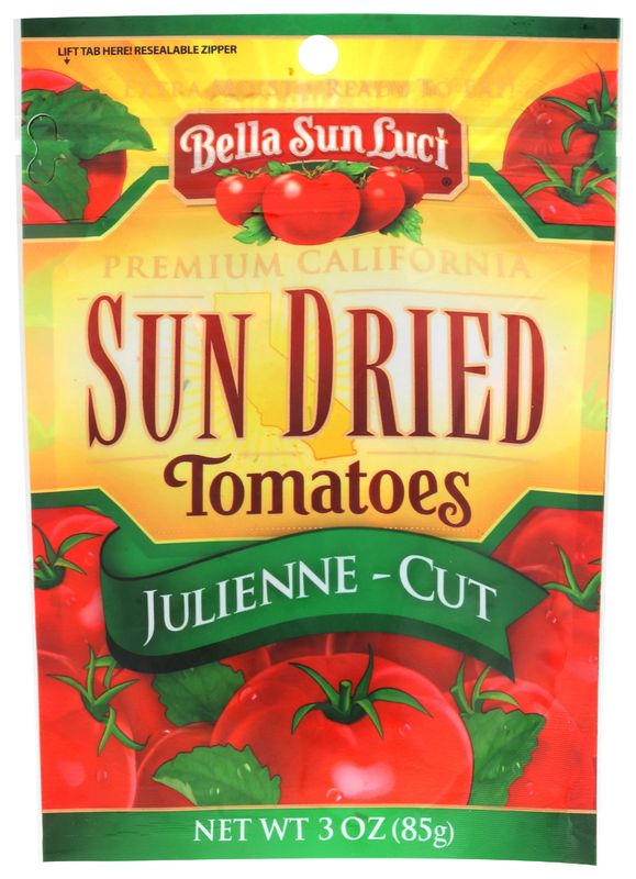 Bella Sun Luci Sun Dried Julienne Cut Tomatoes, Vegan, 3 Ounces (Pack Of 12)