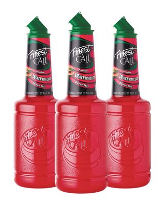 Finest Call Premium Watermelon Fruit Puree Drink Mix, 1 Liter Bottle (33.8 Fl Oz), Pack of 3