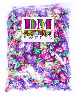 3 Flavor Gum - 2 lbs of Assorted Apple Watermelon Grape Individually Wrapped Fresh Bubble Gum
