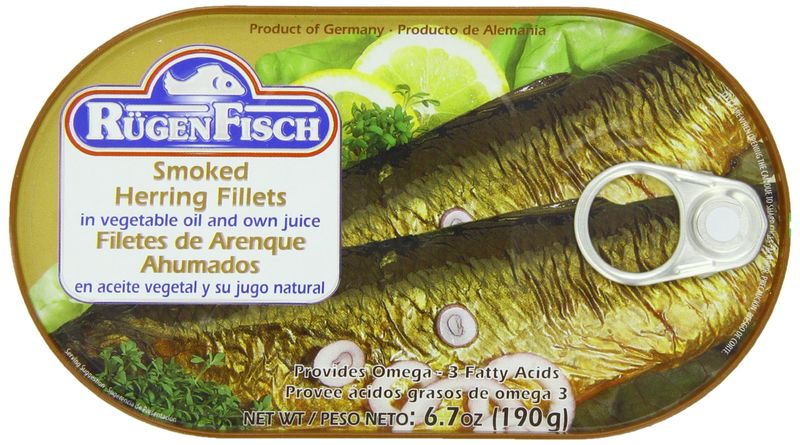 RgenFisch Smoked Herring Fillets in Vegetable Oil, 6.7 Ounce