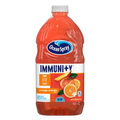 Ocean Spray Immunity Orange Mango Juice Drink, immunity Support Beverage with Antioxidants Vitamin C, Vitamin E and Zinc, 60 Fl Oz Bottle