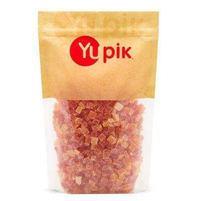 Yupik Dried Papaya, Diced, 2.2 lb, Gluten-Free, Vegan, Kosher, Sweetened Tropical Dried Fruits, Cubed Papaya Pieces, No Added Sulphites, Fruity Snacks, Ideal for Baking, Topping &amp; Inclusions