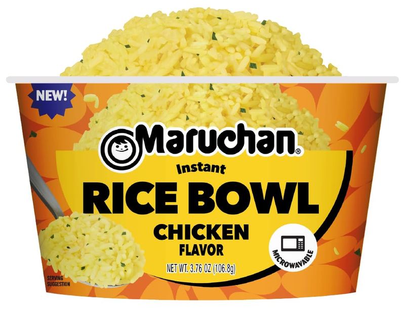 Maruchan Microwavable Chicken Rice Bowl, Instant Rice, 3.76 Oz, 6 Count