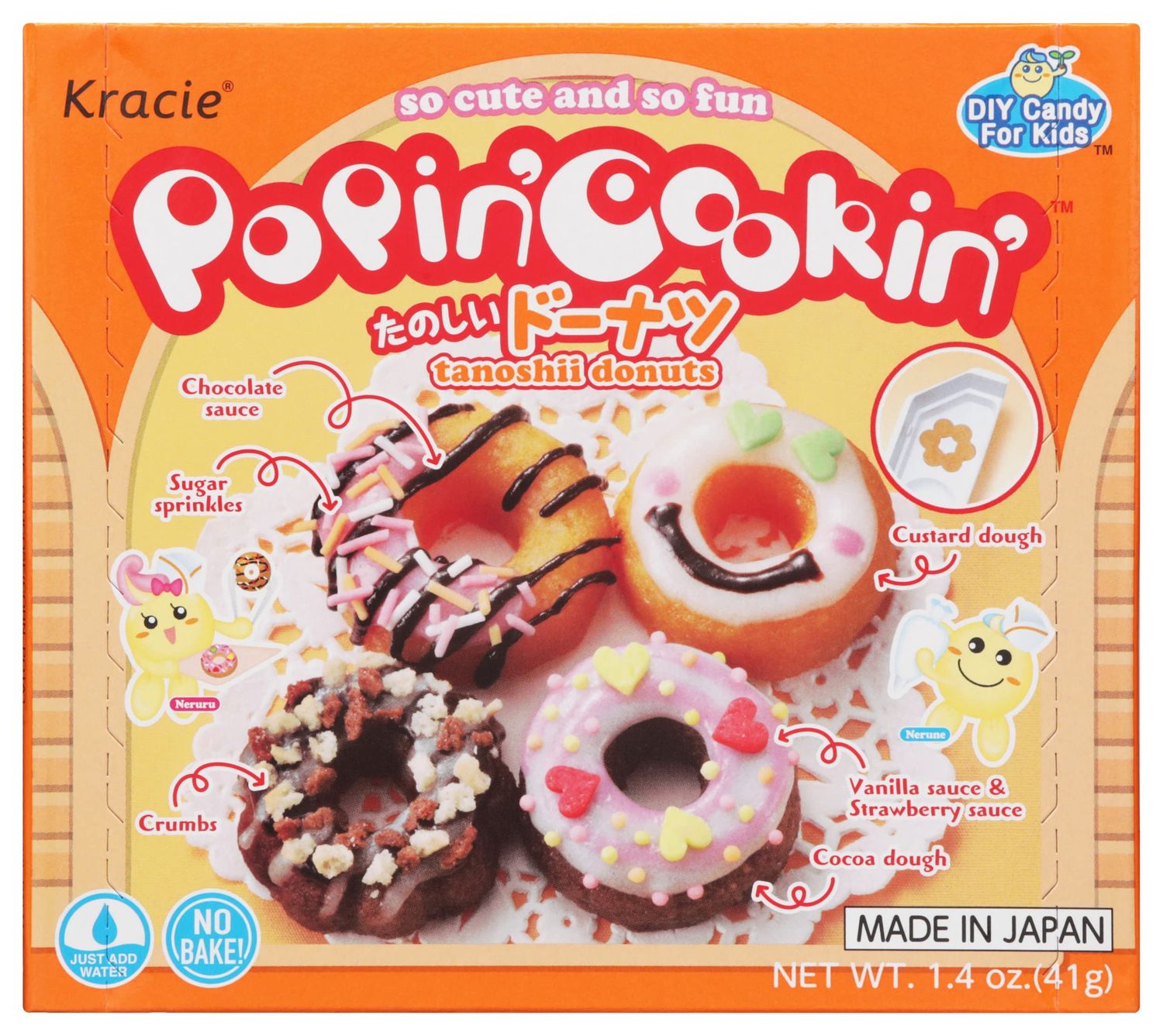 Kracie Popin&#39; Cookin&#39; DIY Candy Donuts Kit, No Bake, 1.4 Ounces (Pack Of 5)