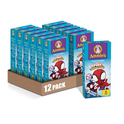 Annie&#39;s Marvel Spidey and His Amazing Friends Macaroni and Cheese, Pasta and Cheddar, 6 oz (Pack of 12)