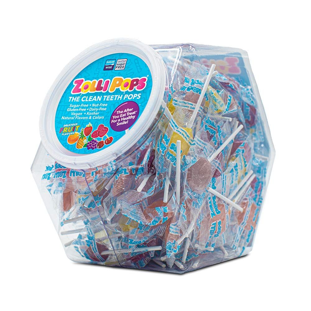 Zollipops Clean Teeth Lollipops, Anti-Cavity, Sugar-Free Candy in Assorted Flavors - Great for Kids, Diabetics, and Keto Diet, 126 Count, 29 oz