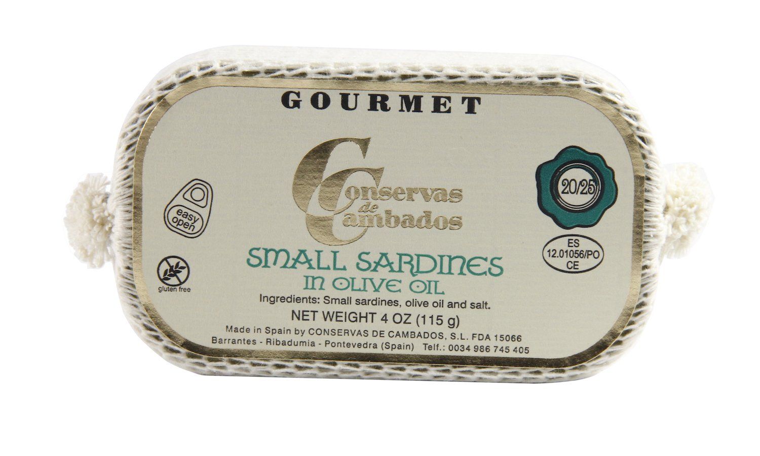 Conservas de Cambados Tiny Sardines in Olive Oil from Galicia (4 oz/111g tin)