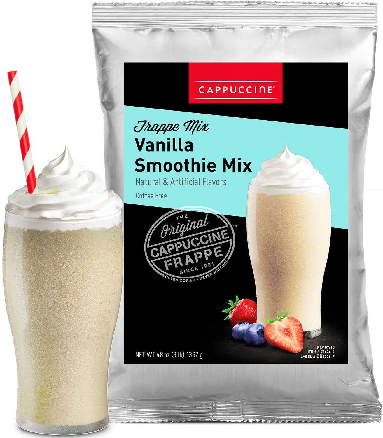 Cappuccine Vanilla Smoothie Frappe Mix, 3 Pound (Pack of 1)