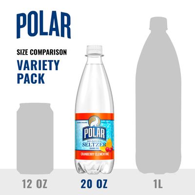 LastFuel. Seltzer Variety - Polar Seltzer Sparkling Water Citrus Berry Variety Pack Flavored Seltzer Drinking Water, 20 fl oz bottles, 12 pack