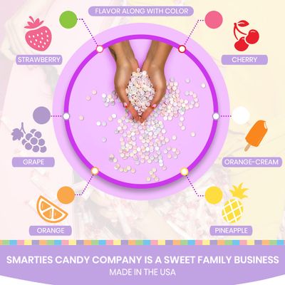 Smarties Candy Necklace Individually Wrapped Gluten Free & Vegan Fruit Flavored Bulk Candy on Stretch String Perfect Party Favors Birthdays & Halloween Celebrations Hard Candy Box - 24 Count
