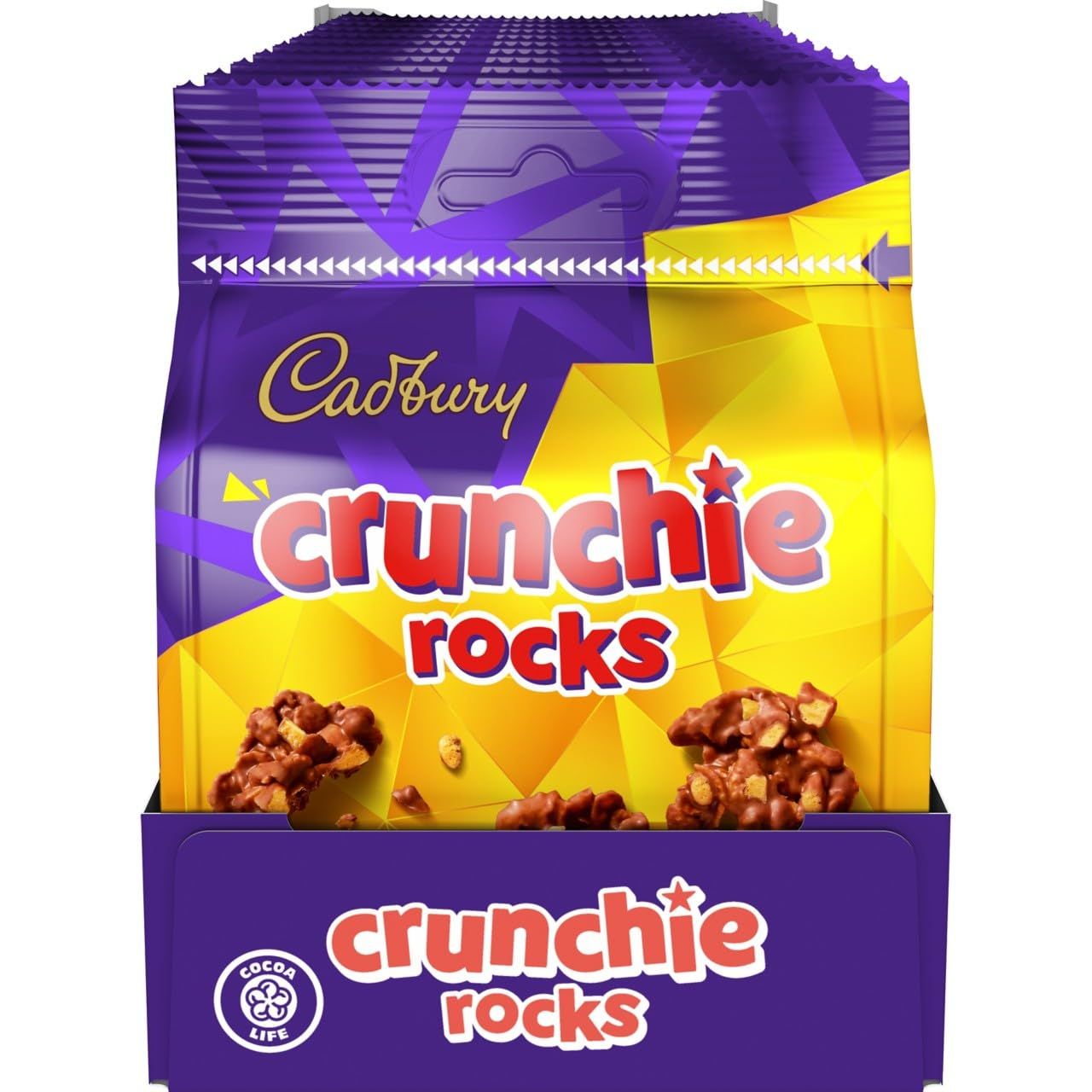 Cadbury Crunchie Rocks Chocolate Bag 110G Case Of 10