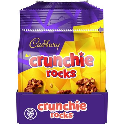 Cadbury Crunchie Rocks Chocolate Bag 110G Case Of 10