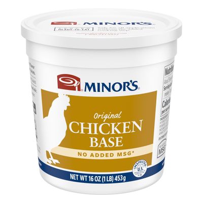 Minor&#39;s Chicken Base and Stock, Great for Soup Broth, Gravy, and Sauces, No Added MSG, 16 oz Tub