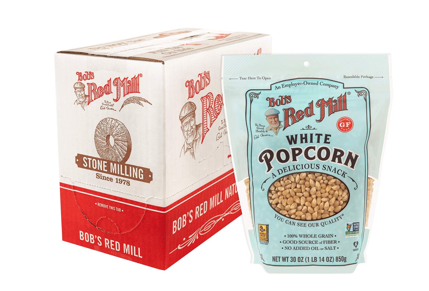 Bob&#39;s Red Mill Whole White Popcorn, 30-ounce (Pack of 4)