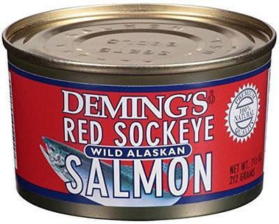 Deming&#39;s Wild Alaska Red Sockeye Salmon 7.5 oz (6 Pack)