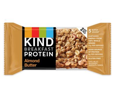 KIND Breakfast Protein Bars, Almond Butter, Gluten Free, 1.76oz, 24 Count