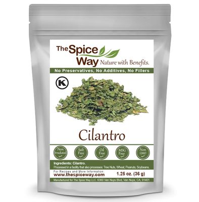 The Spice Way Cilantro Leaves - 1.25 oz - All-Natural Dried Cilantro Leaf Flakes, Perfect for Adding a Burst of Aroma and Taste to Your Cooking, Salads, and Salsas - Dried Seasonings