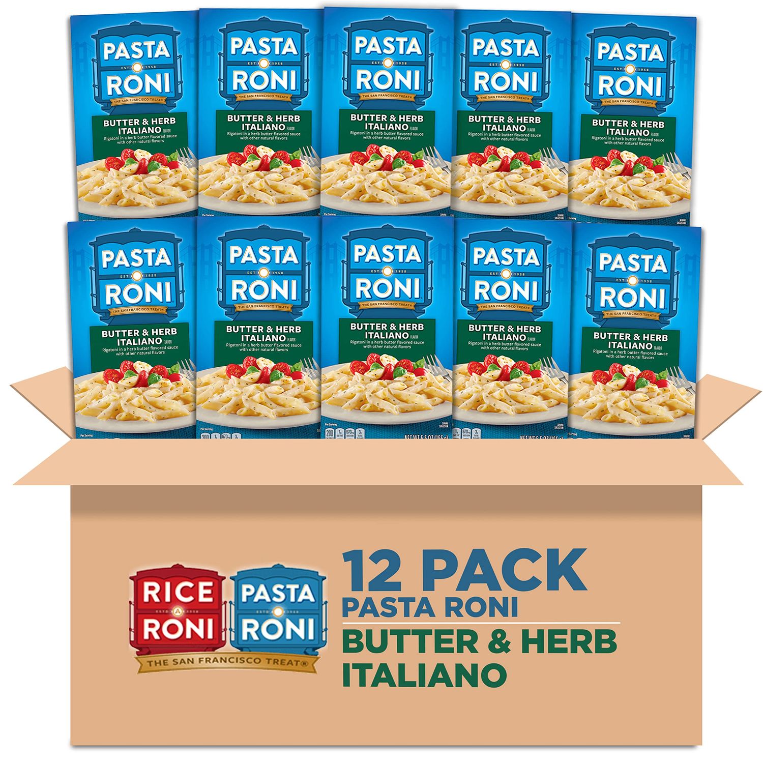 Pasta Roni Herb &amp; Butter Rigatoni Mix, 5.5-Ounce Boxes (Pack of 12)