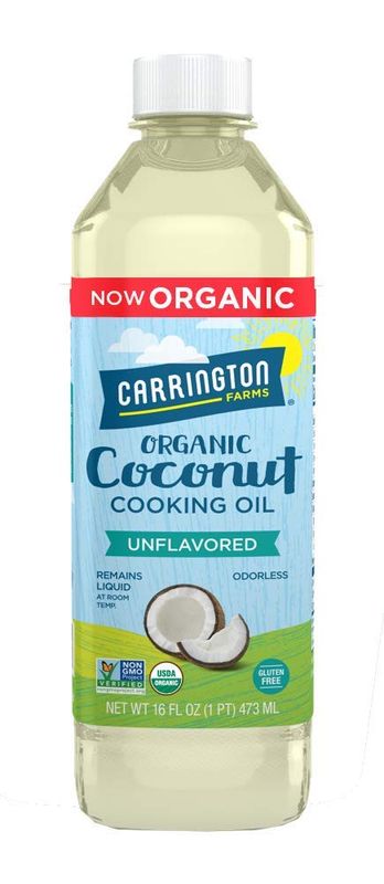 Carrington Farms Organic Liquid Coconut Oil - Gluten Free &amp; Non-GMO - Nutrient Dense Alternative for Baking &amp; Cooking (16oz)
