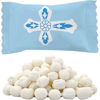 Cross Buttermints, Mint Candies, After Dinner Mints, Butter Mint Candy, Fat-Free, Kosher Certified, Individually Wrapped (55 Pieces, Blue)