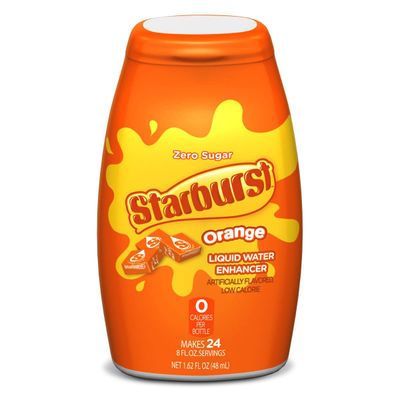 Starburst Singles To Go Liquid Water Enhancer, 1.62 Fl. Oz (1-Pack), Orange, Low Calorie, Zero Sugar Drink Enhancer