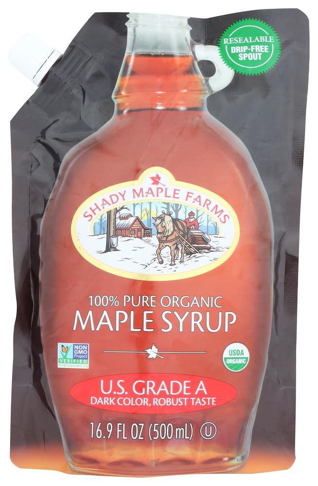 Pure Organic Maple Syrup;Grade B, Pouch