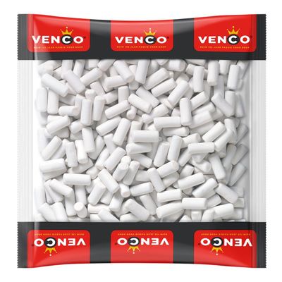 Venco Schoolkrijt Licorice Chalk Candy - School Chalk Licorice Sticks, White Crunchy Mint Coated Liquorice Candies with Soft Sweet Anise Filling, Original Dutch Licorice - Candy Bulk, 2.2 lbs Bag