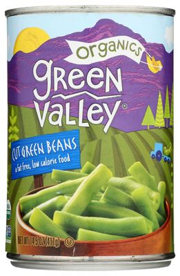 GREEN VALLEY Organic Cut Green Beans, 14.5 OZ