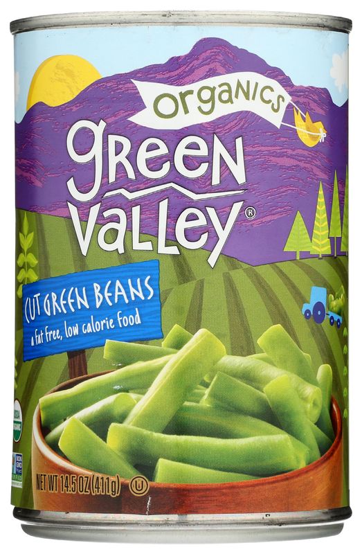 GREEN VALLEY Organic Cut Green Beans, 14.5 OZ