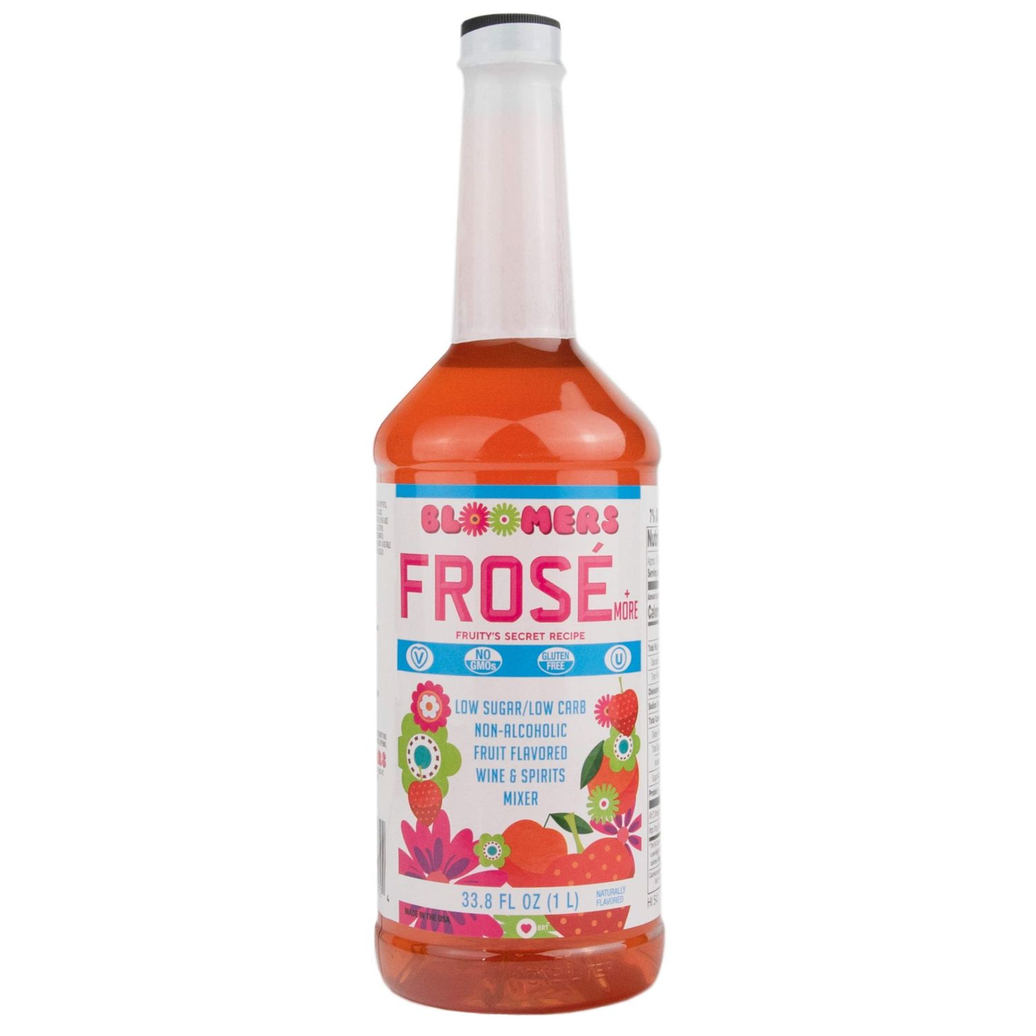 Bloomers Fros &amp; More Low Cal/Low Carb Drink Mix 1L Bottle - No GMO&#39;s, Gluten Free, Vegan, &amp; Kosher