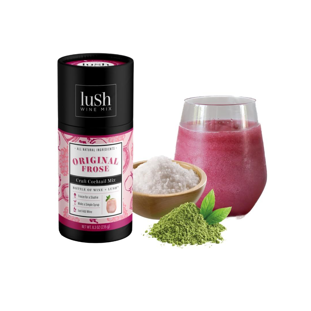 Lush - Organic Cocktail Mixers, Drink Mix for 11 Servings of Frozen Wine Slushies, Margaritas, Simple Syrup Cocktails - Original Frose - 1 Pack