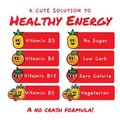 Teacher Power (The Original) in Fruit Punch Sugar Free Energy Drink 70/servings per Jar 100mg Caffeine with B Vitamins