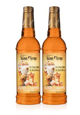 Jordan&#39;s Skinny Syrups Salted Caramel, Sugar Free Flavoring Syrup, 25.4 Ounce Bottle (Pack of 2)