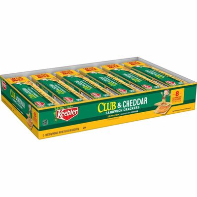 Keebler Products - Keebler - Sandwich Cracker, Club &amp; Cheddar, 8-Cracker Snack Pack, 12 Packs/Box - Sold As 1 Box - Individually packaged. - Eight crackers per pack.