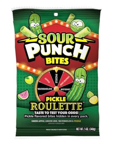 Sour Punch Bites Pickle Roulette, 5 Oz Bag